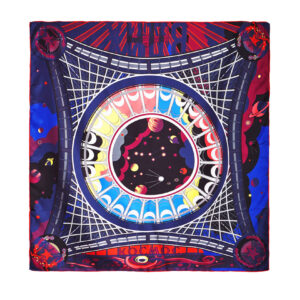 Silk scarf "Cosmos" 