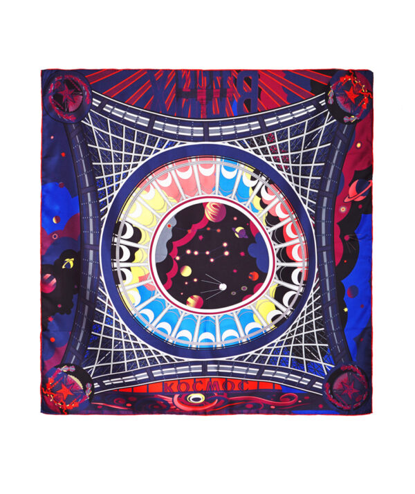 Silk scarf "Cosmos" 